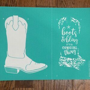 NEW RETIRED Chalk Couture transfer Boots & Bling